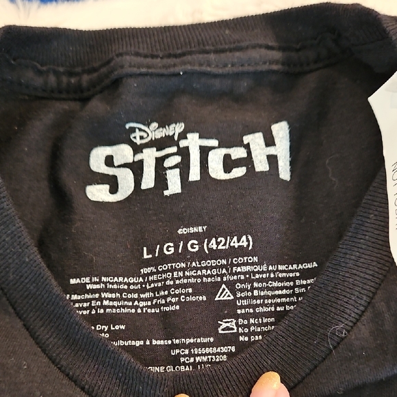 Disney Stitch black short sleeve graphic tee shirt NOT TODAY Lg.unisex Hawai'i - Picture 2 of 5